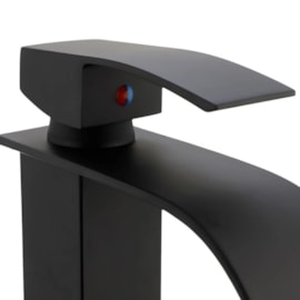 Torneira Banheiro bica alta EspaçoKB Ke-7124-B monocomando preto
