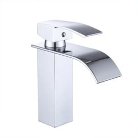 Torneira Banheiro bica baixa EspaçoKB Ke-7123 monocomando cromado