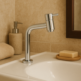 Torneira Banheiro bica baixa EspaçoKB Ke-801 cromado 2