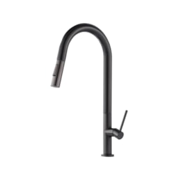 Torneira Cozinha bica alta EspaçoKB Ke-6882-Gb monocomando cinza escovado