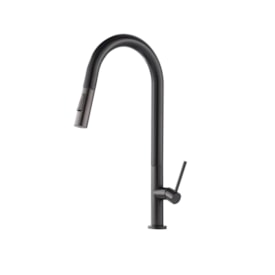 Torneira gourmet bica alta monocomando EspaçoKB KE-6882-GB cinza escovado