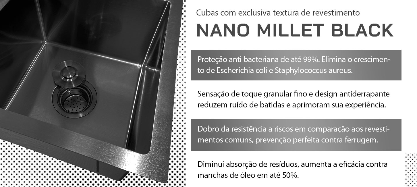 cuba com pintura exclusiva nano millet